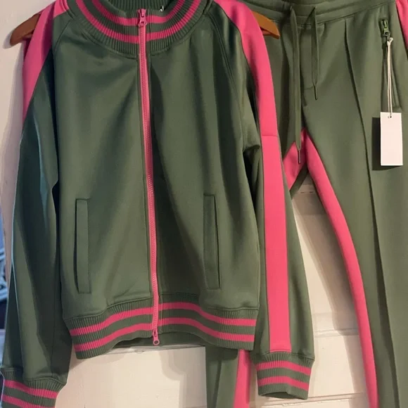 Olive green & Pink Track suit set - Picture 4 of 4